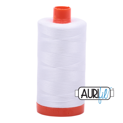 Col. #2024 White - Aurifil 50 Weight