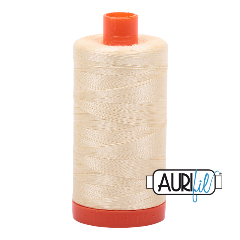 Col. #2110 Light Lemon - Aurifil 50 Weight Col. #2110 Light Lemon - Aurifil 50 Weight