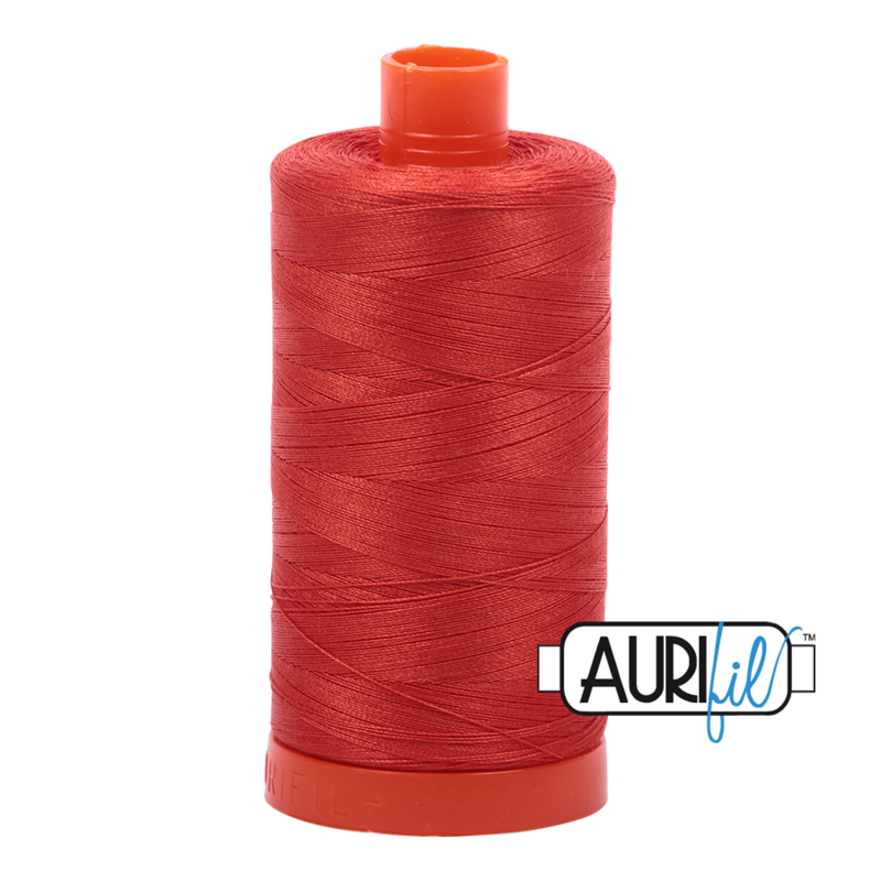 Col. #2245 Red Orange - Aurifil 50 Weight Col. #2245 Red Orange - Aurifil 50 Weight