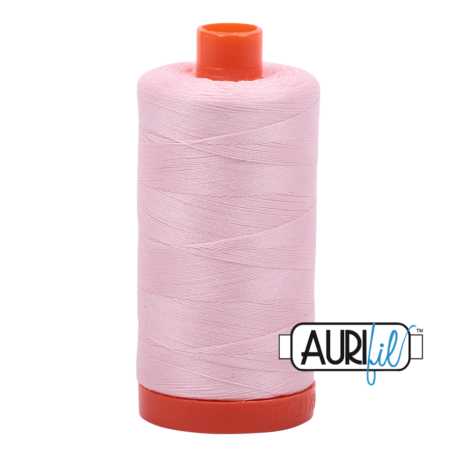 Col. #2410 Pale Pink - Aurifil 50 Weight, Thread Length: 1300M spool