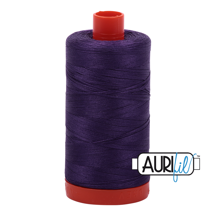Col. #2582 Dark Violet - Aurifil 50 Weight, Thread Length: 1300M spool