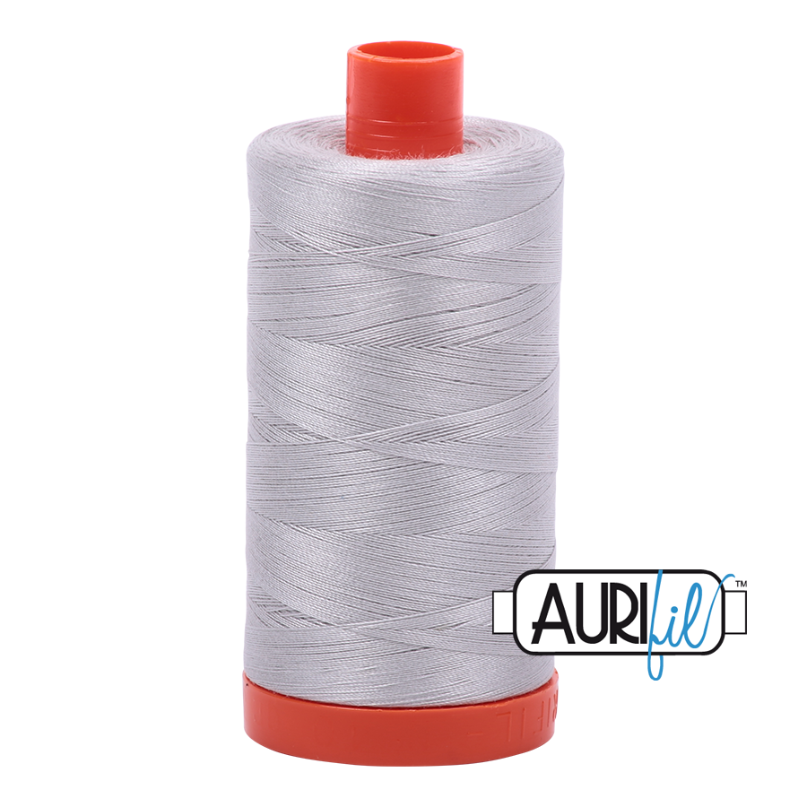 Col. #2615 Aluminum - Aurifil 50 Weight, Thread Length: 1300M spool