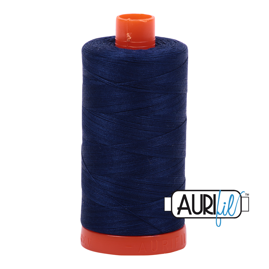 Col. #2784 Dark Navy - Aurifil 50 Weight, Thread Length: 1300M spool