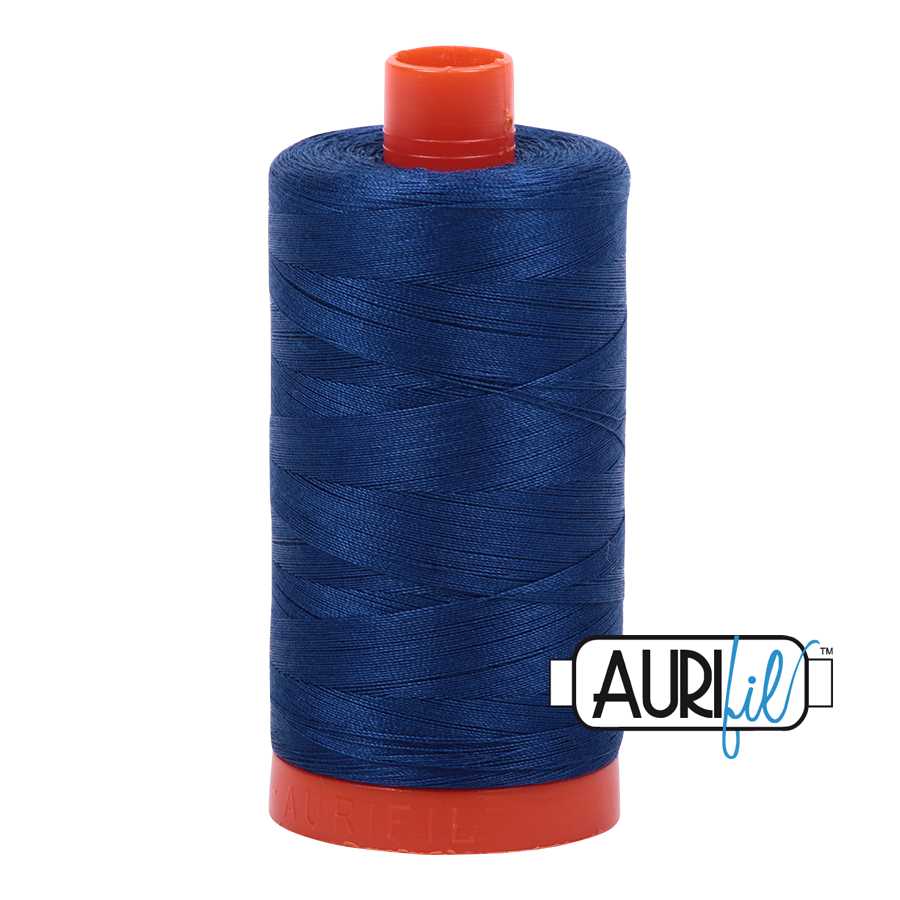 Col. #2780 Dark Delft Blue - Aurifil 50 Weight, Thread Length: 1300M spool