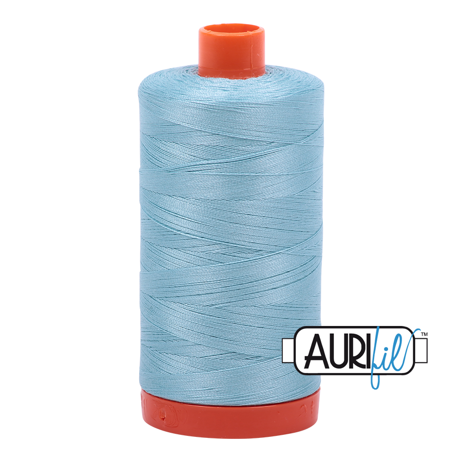 Col. #2805 Light Grey Turquoise - Aurifil 50 Weight, Thread Length: 1300M spool