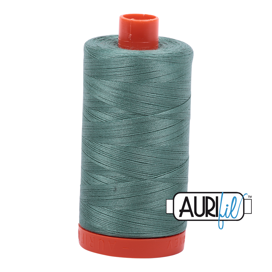 Col. #2850 Medium Juniper - Aurifil 50 Weight, Thread Length: 1300M spool