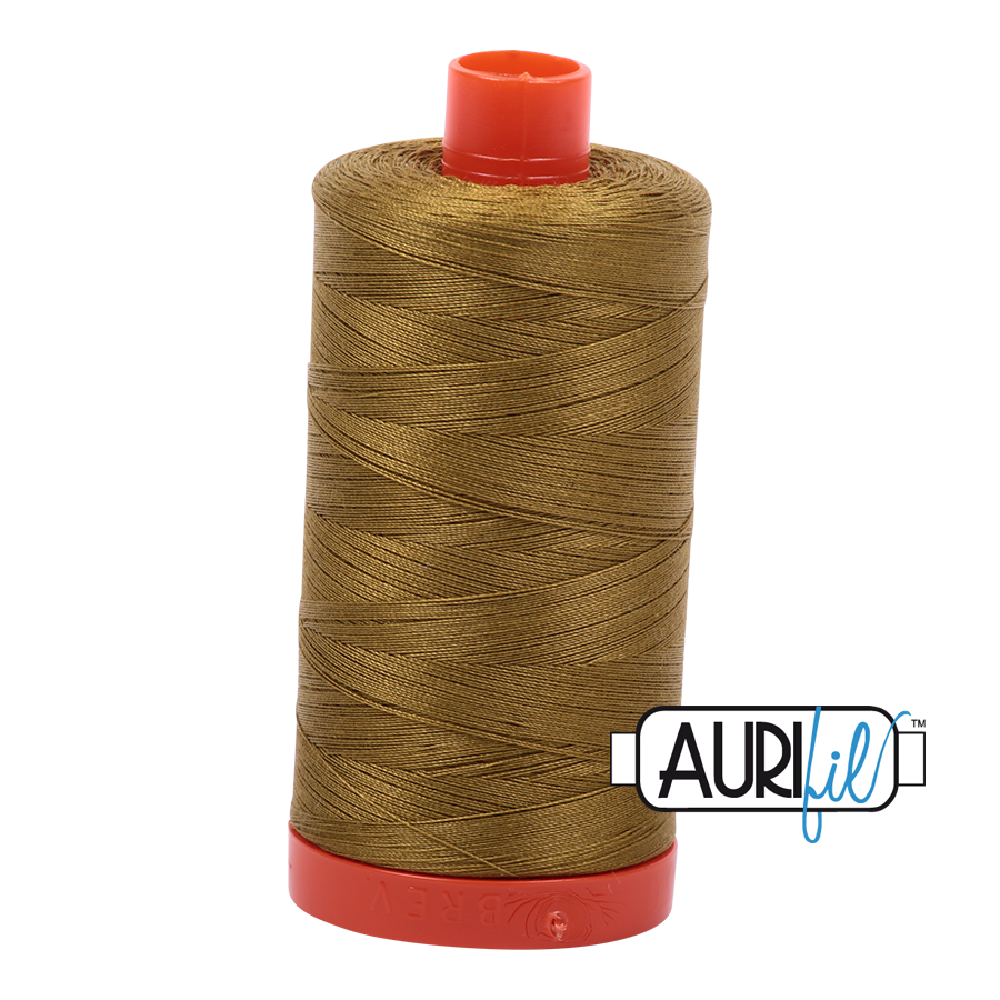 Col. #2910 Medium Olive - Aurifil 50 Weight, Thread Length: 1300M spool