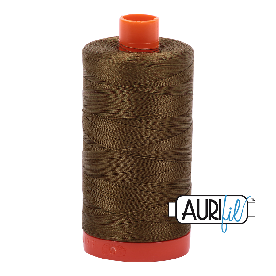 Col. #4173 Dark Olive - Aurifil 50 Weight, Thread Length: 1300M spool