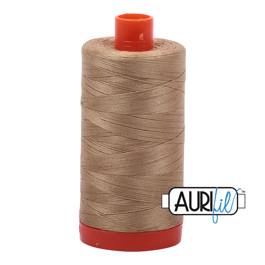 Col. #5010 Blond Beige - Aurifil 50 Weight, Thread Length: 1300M spool