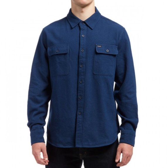 BOWERY TEXTURED TWILL OVERSHIRT-NAVY