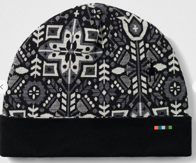 THRM REV CUFFED BNIE-BLK DECO