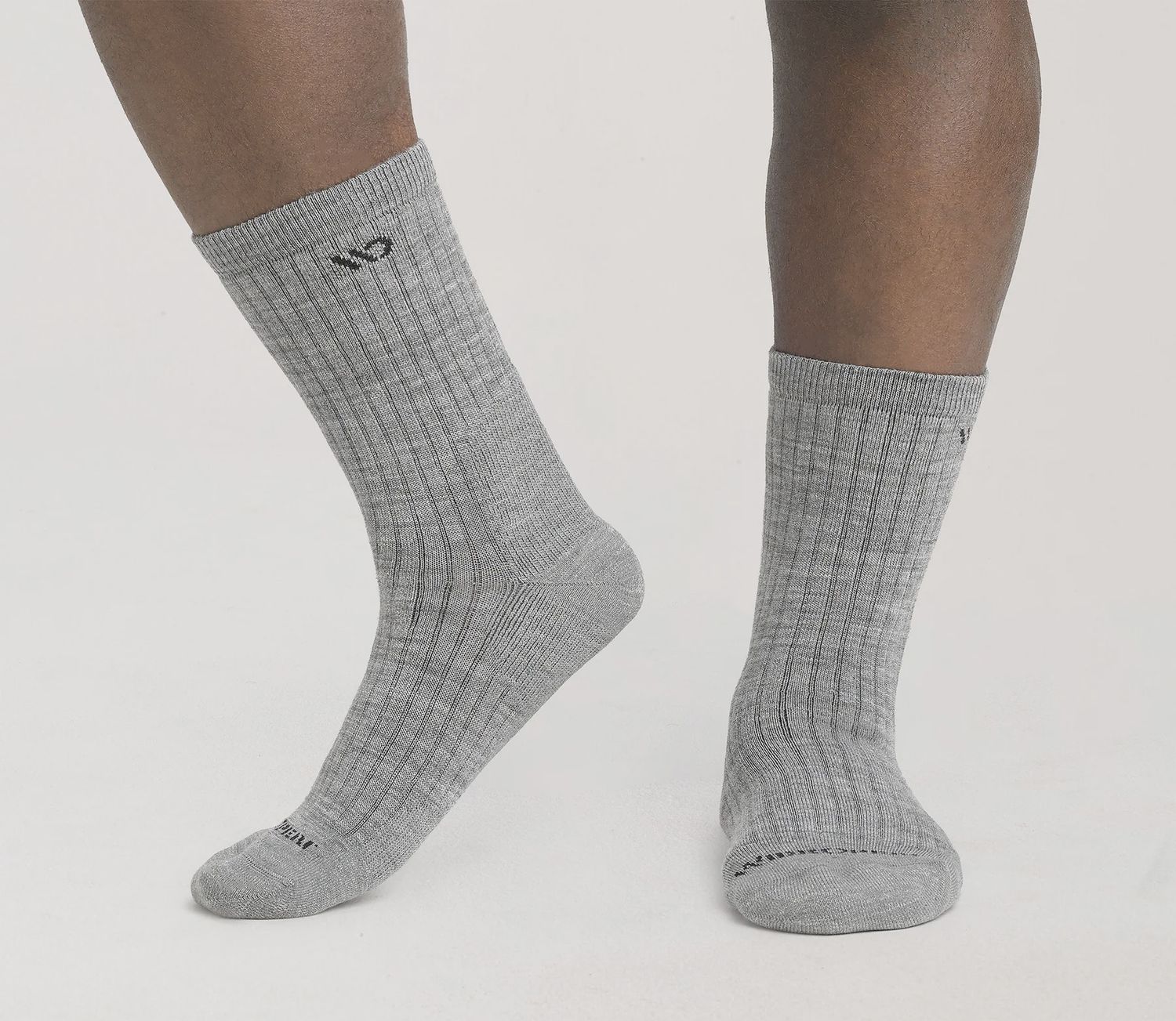 Solid Cushioned Micro Crew Socks