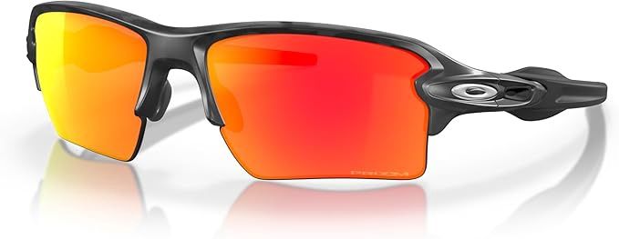 FLAK 2.0 XL MATTE BLACK CAMO FRAME W/ RUBY PRIZM LENSES