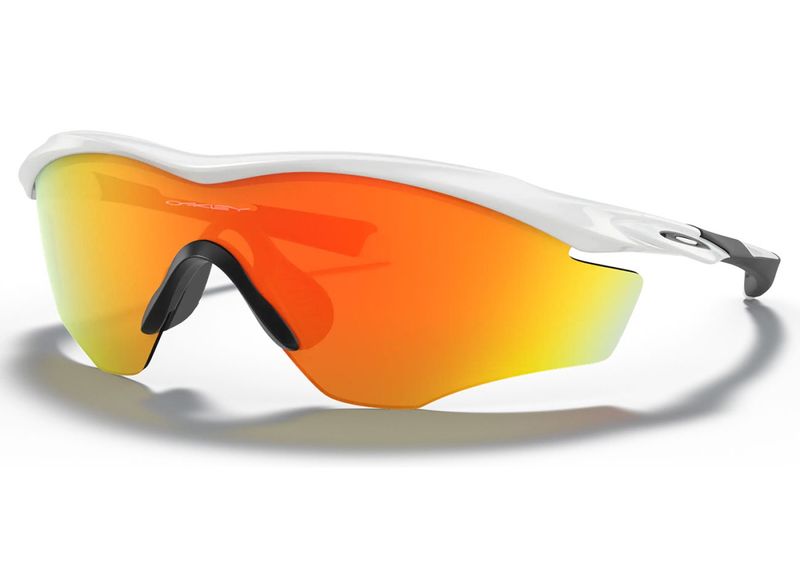 M2 XL POLISHED WHITE FRAME W/ FIRE IRIDIUM LENSES