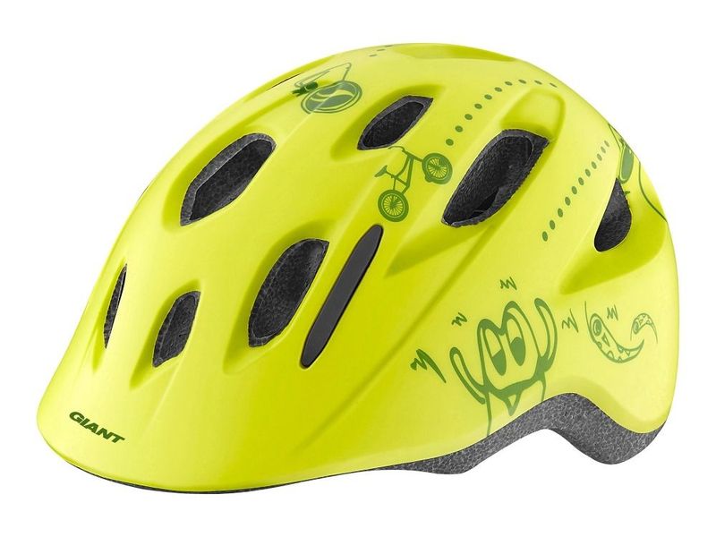 Giant Holler Youth Helmet OSFM Matte Lime (w/ Bug Net)