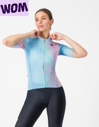 CASTELLI COSMIC VORTEX JERSEY S MULTICOLOR PINK GREEN