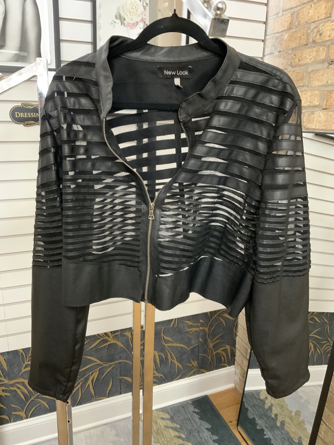 Women Leather look short Jacket Size 3X