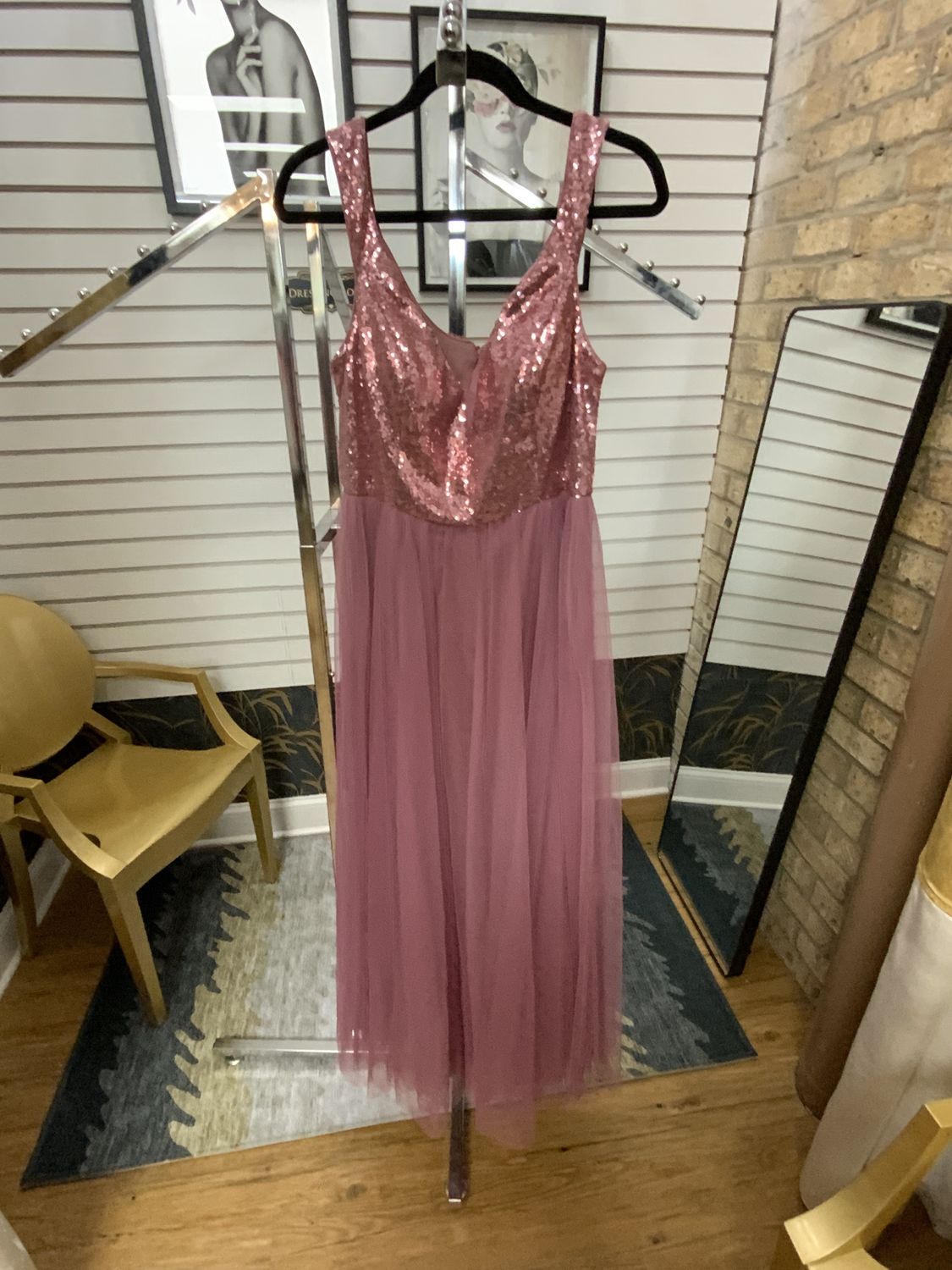 Woman long gown Rose Color Size 4X