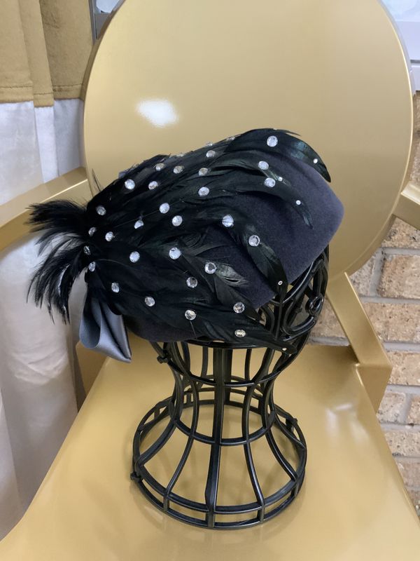 Hat Gray with Black Trim