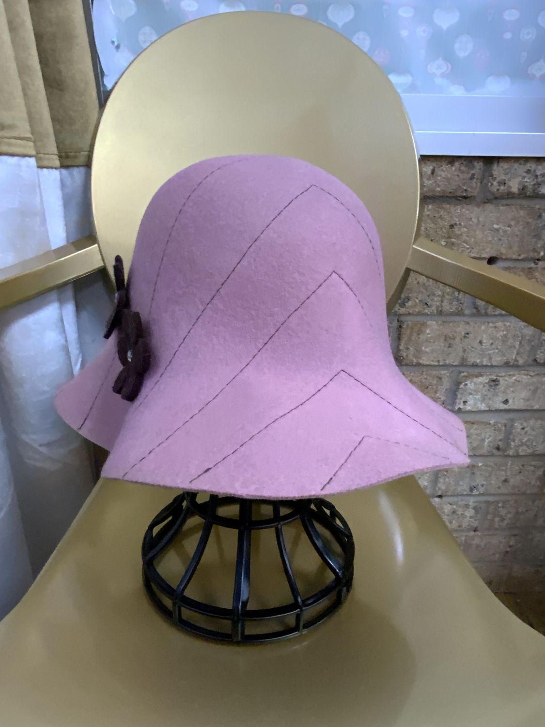 Hat Pink and Brown flowers