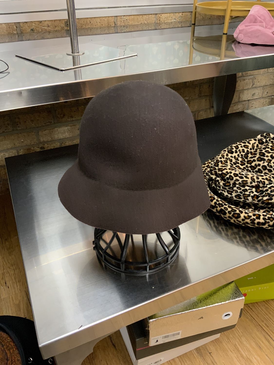 Hat Dark Brown and Tan Bucket