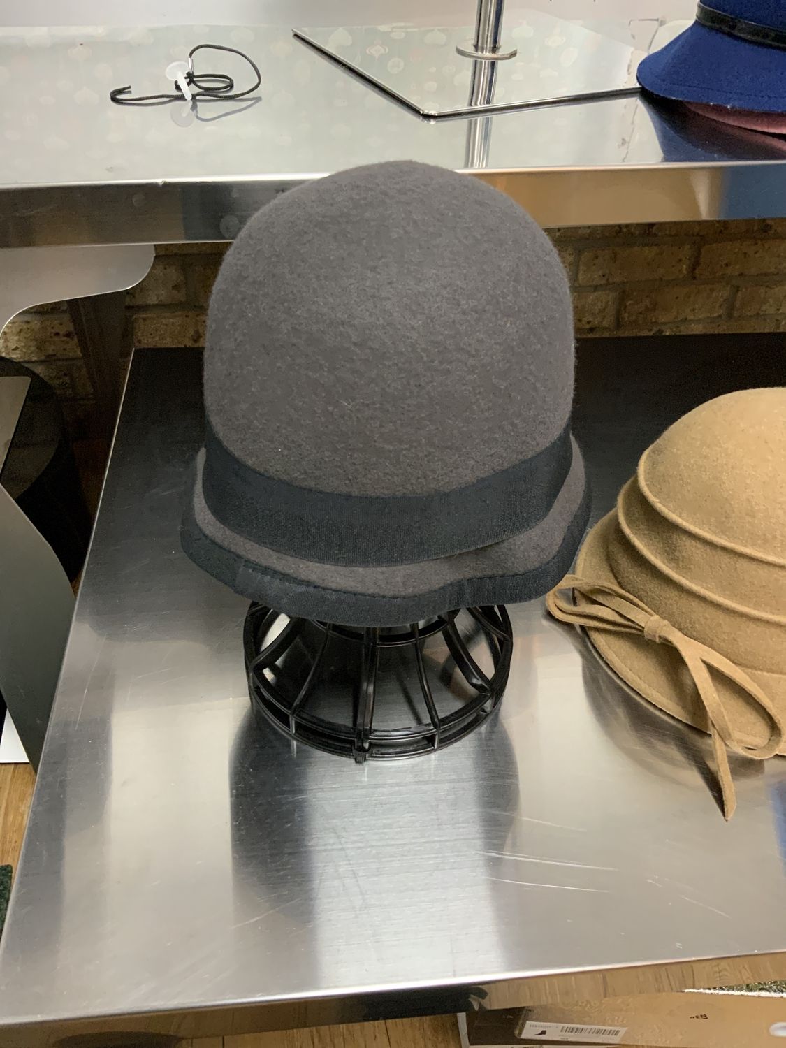 Hat Gray and Black trim