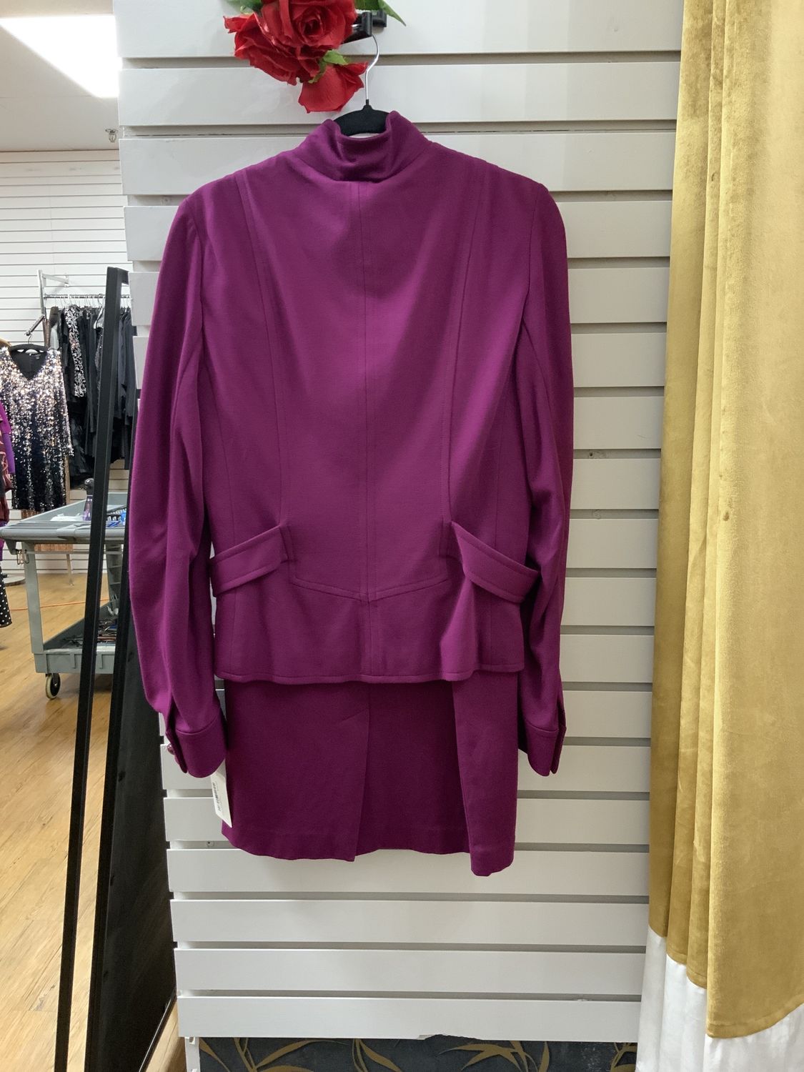 Suits 2 Pcs Plum Jacket and Skirt  Size 12