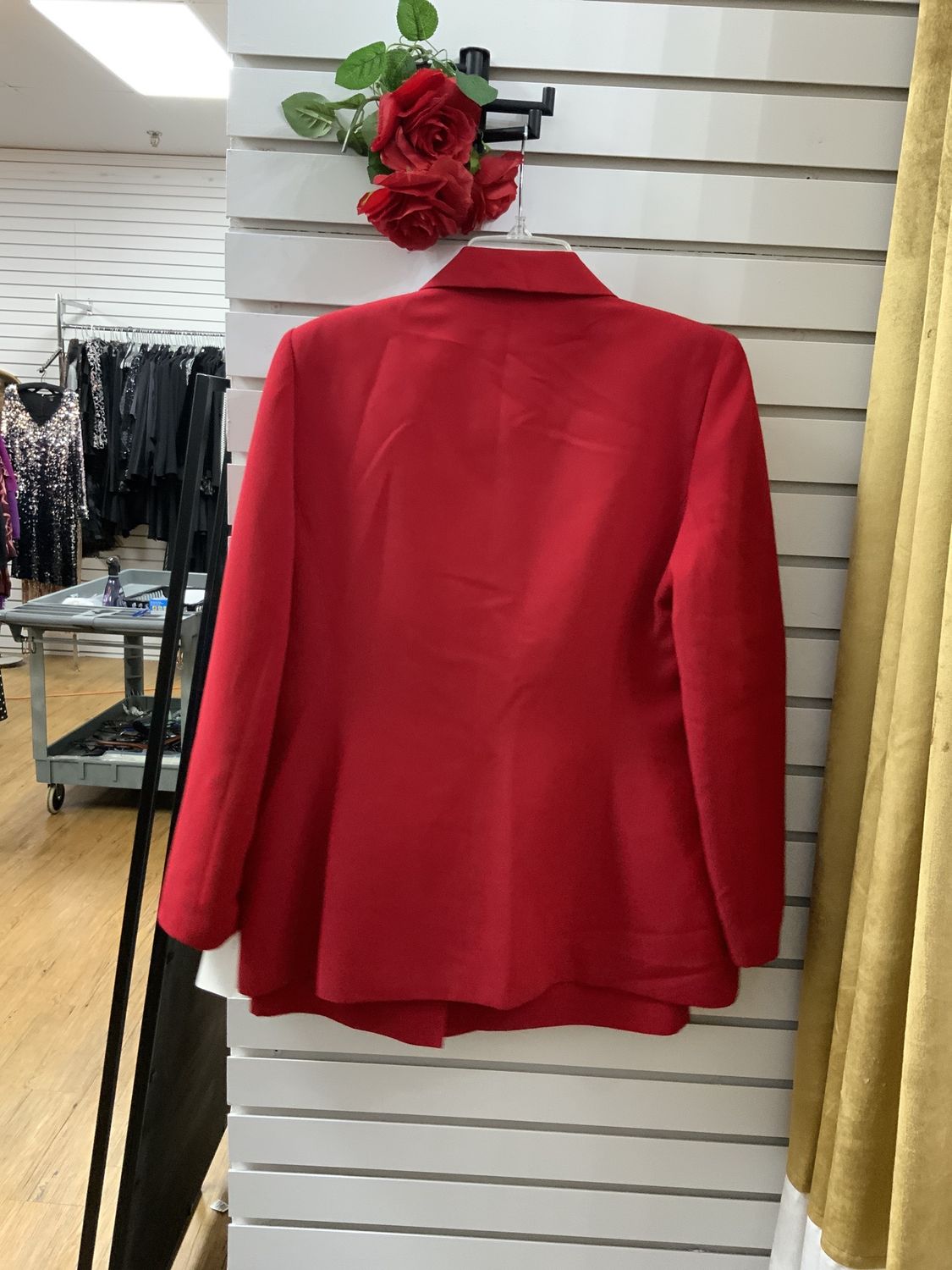 Suit 3 Pcs Red Jacket and Vest and Skirt Size 10