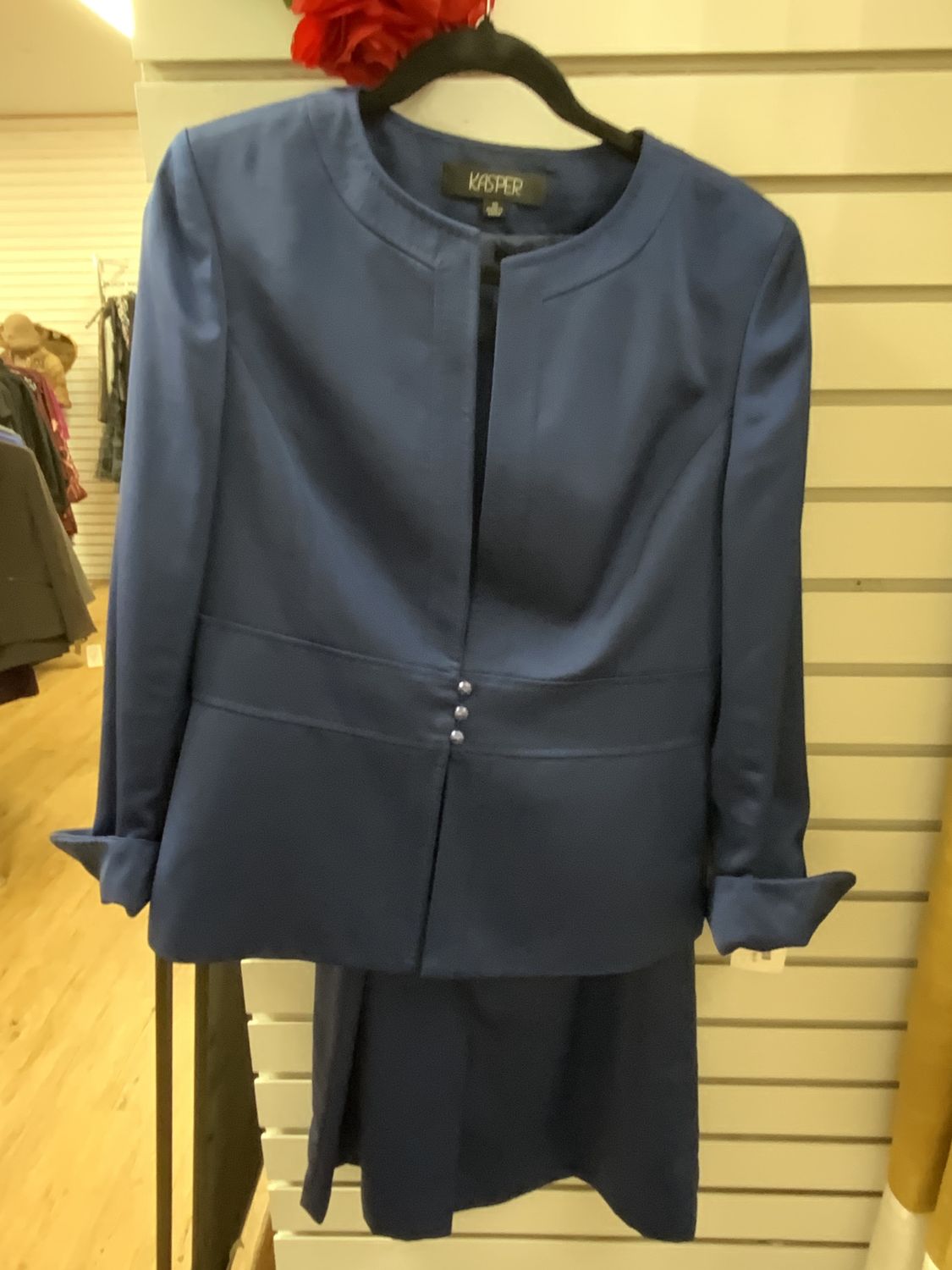 Suit 3 Pcs   Royal Blue Jacket, Top and Skirt Size 10