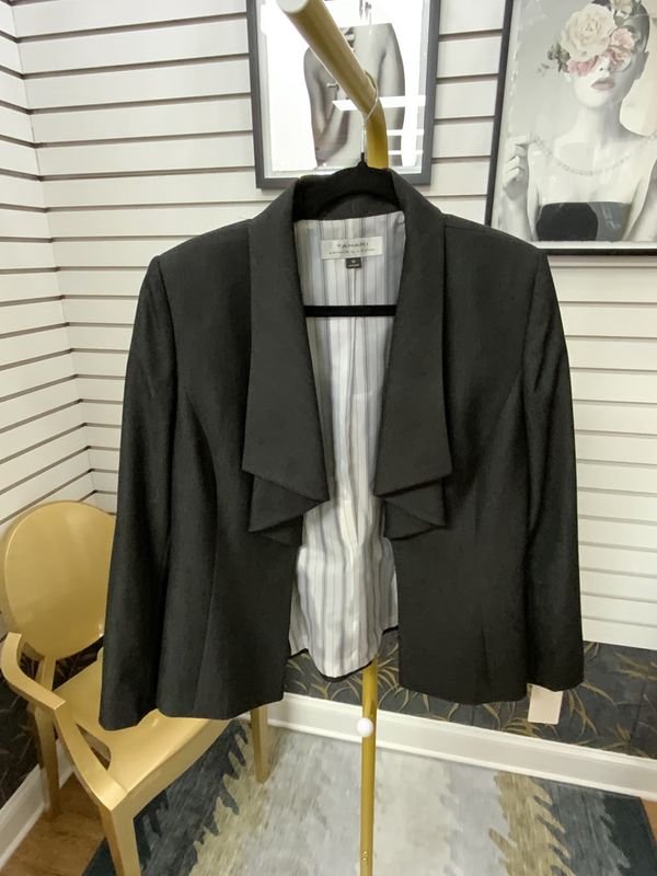 Women Blue Jacket with Long Lapel Size 10