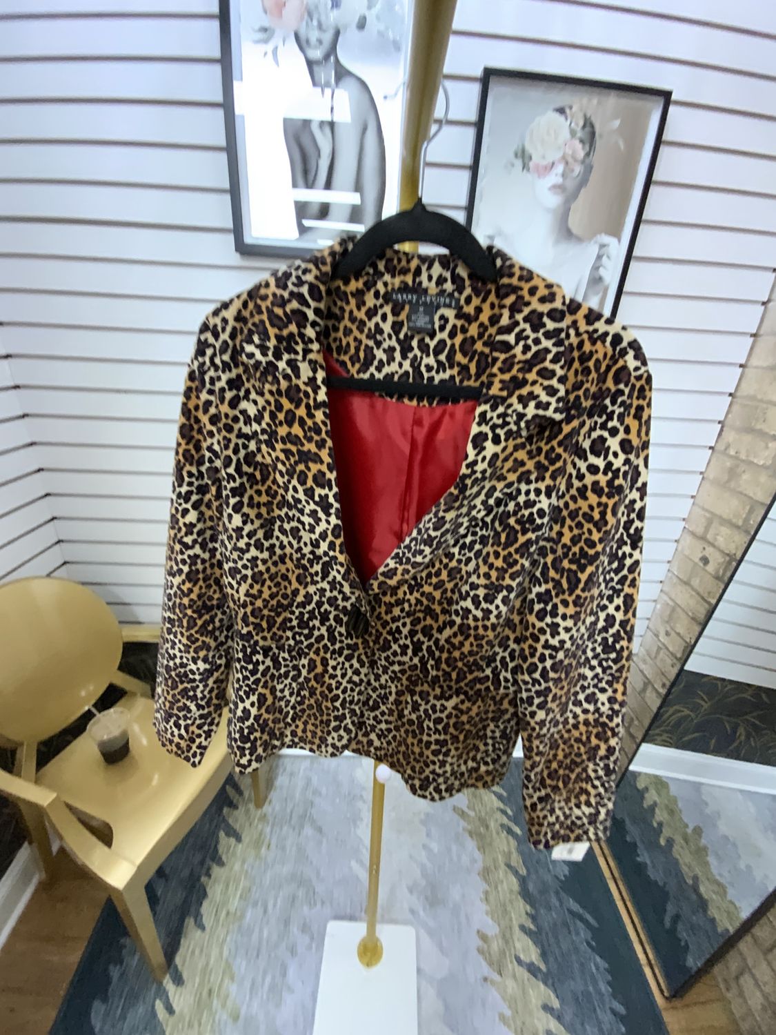 Woman Leopard Corduroy Print Size 12