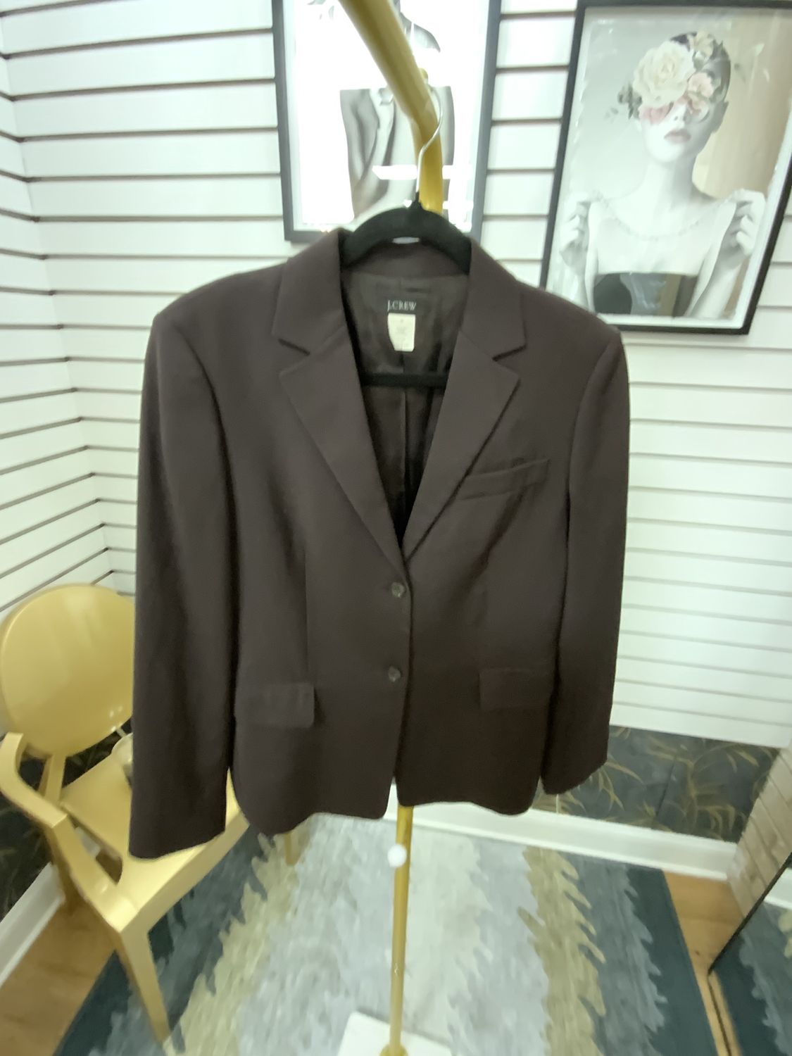 Woman Plum Jacket with Three Pockets Size 12