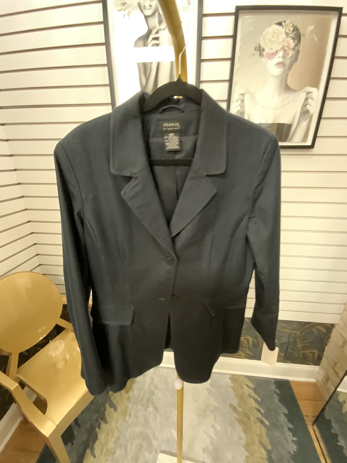 Woman Blue Jean Dress Jacket Size Large