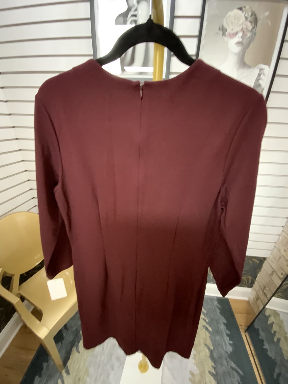 Woman Wine 3/4 Dress Size Large