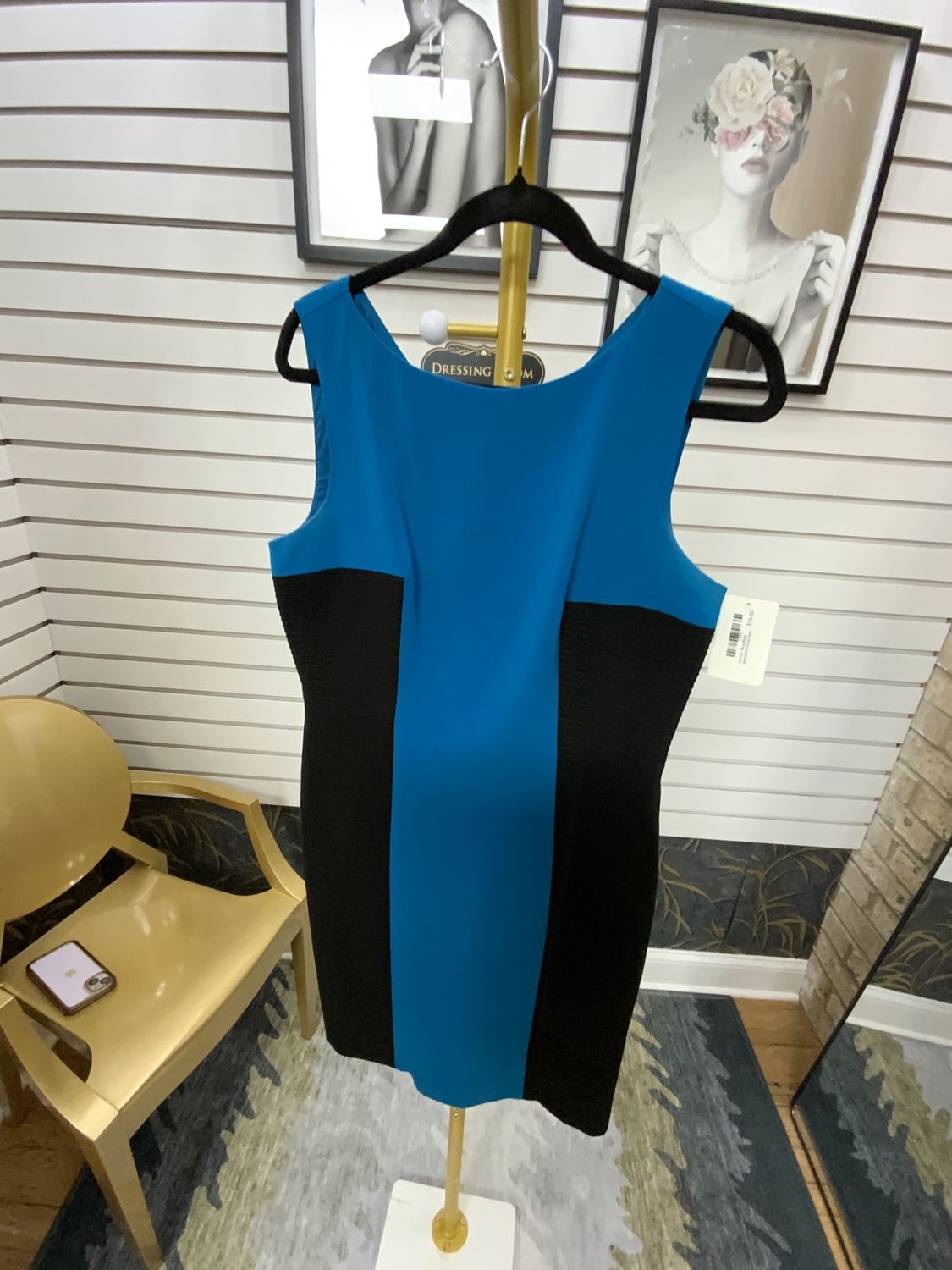 Women Blue/Black sleeveless Dress Size 10