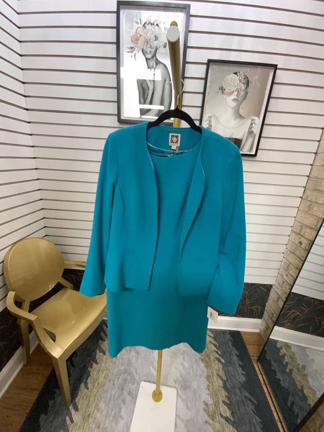 Women Teal Dress/Jacket Size 10