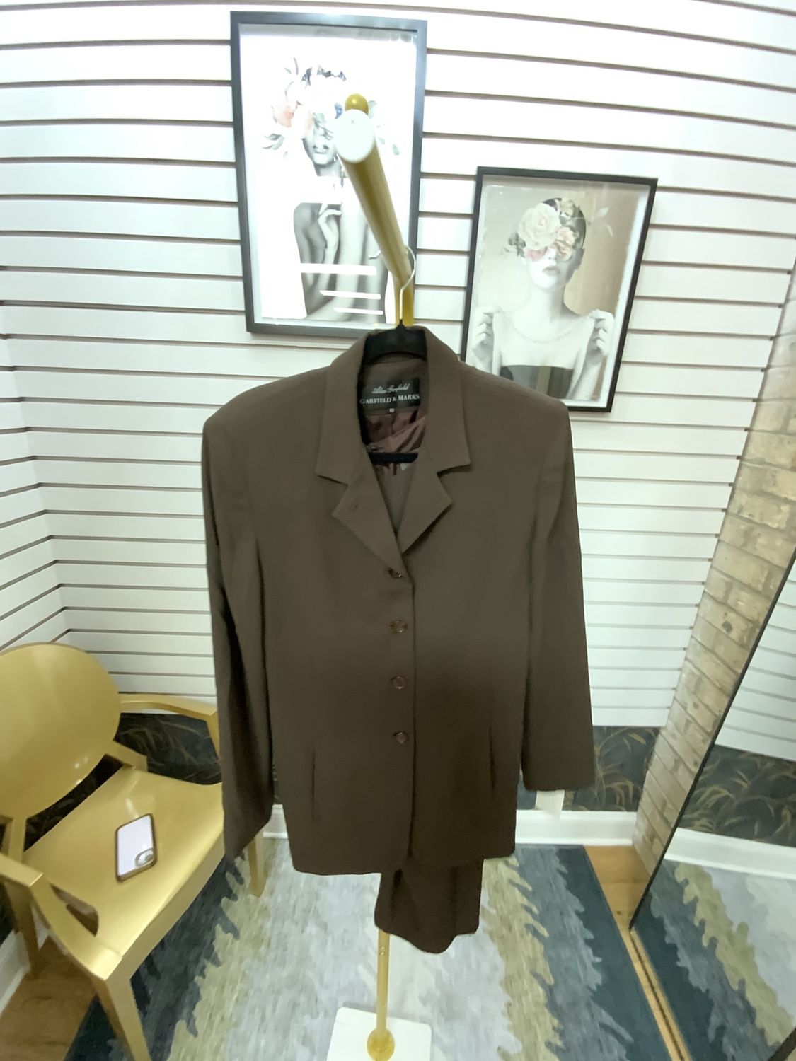 Woman Brown 2 PCS Dress and Jacket Size 10
