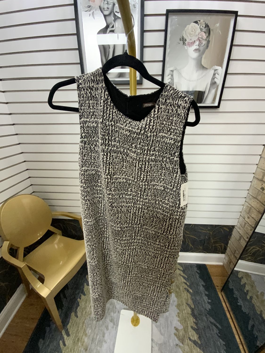 Woman Black and Cream Dress Size Large