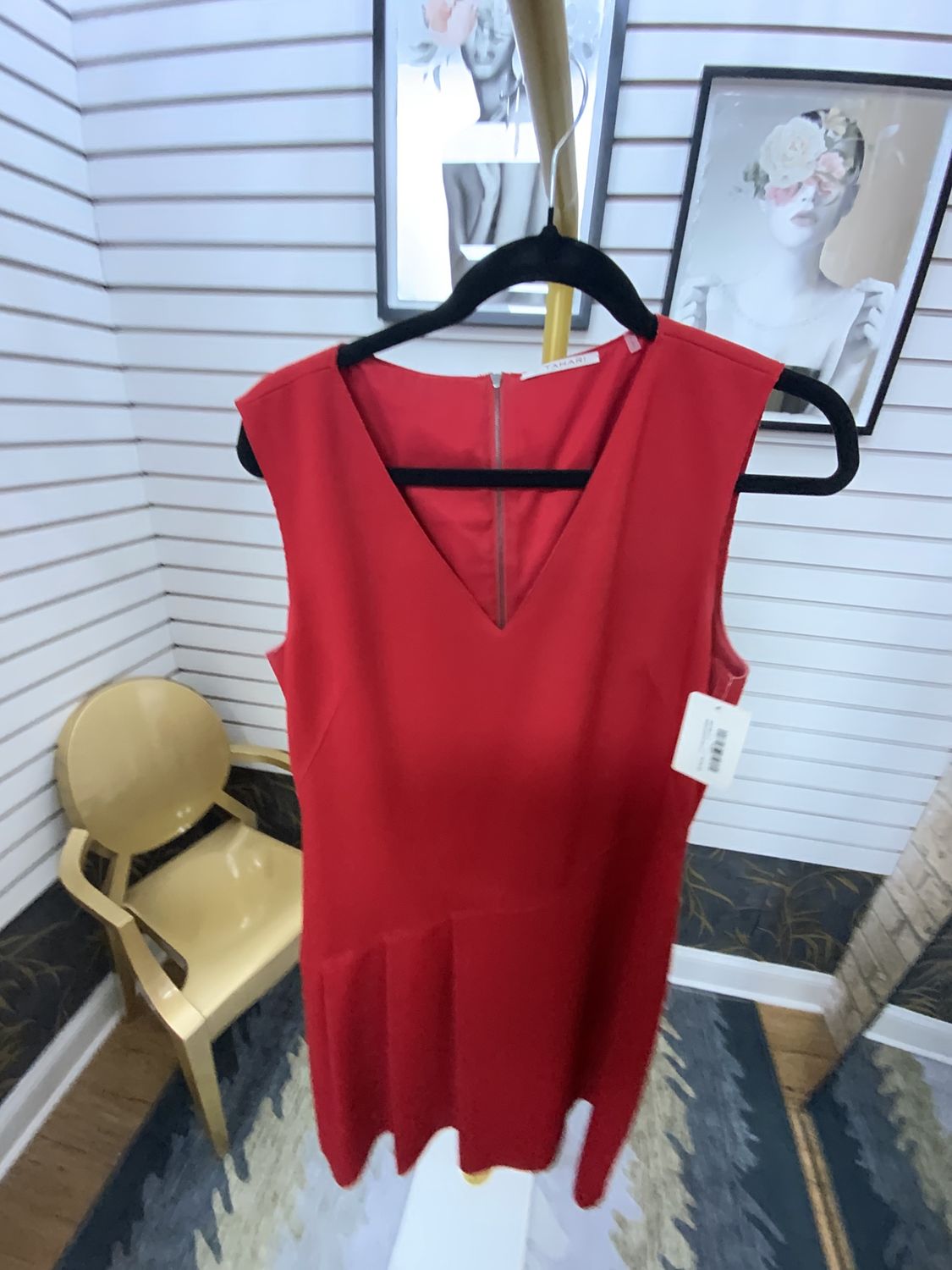 Women Red Sleeveless Dress Size 10?