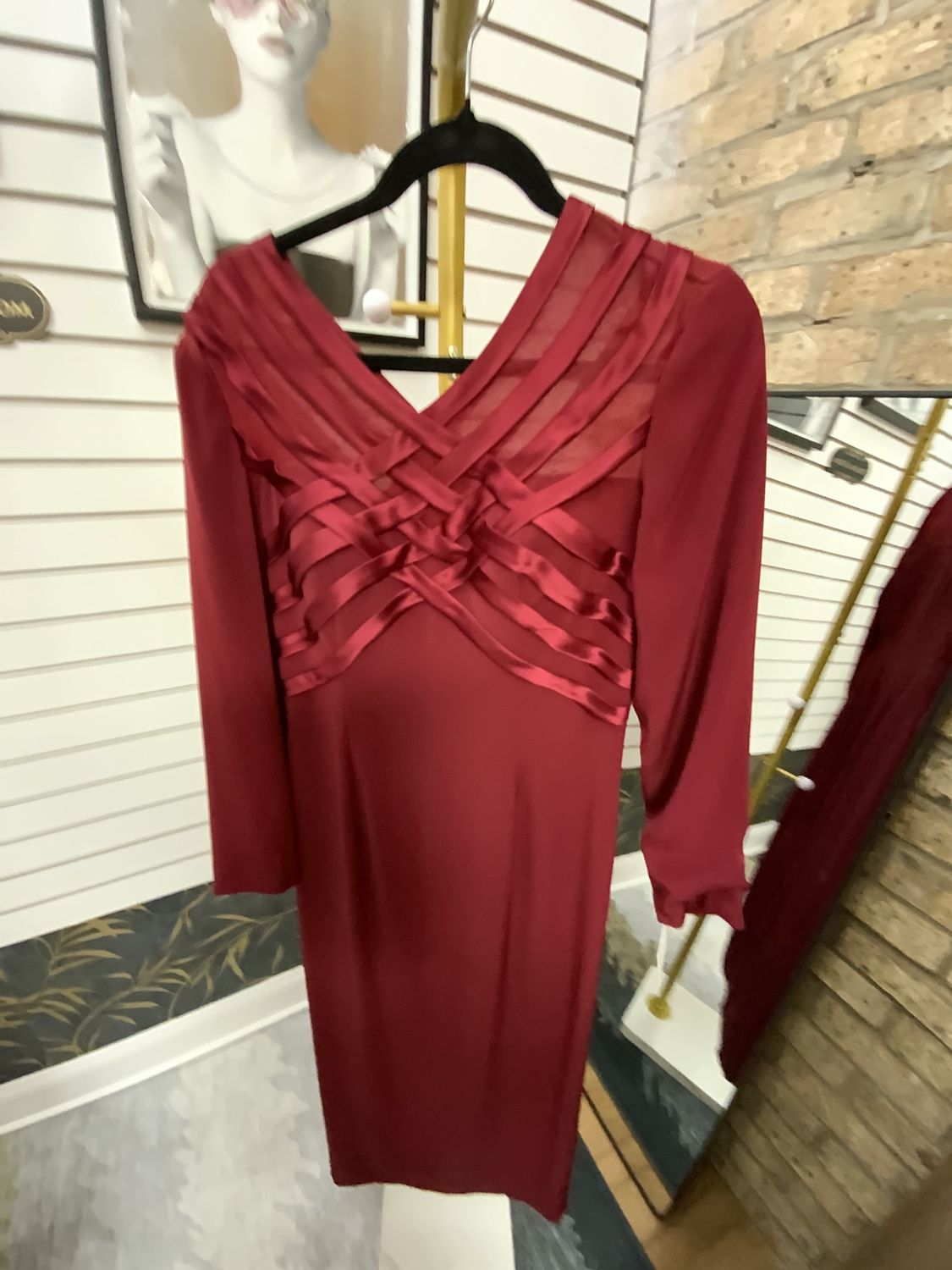 Women Cranberry Long Gown Size 12