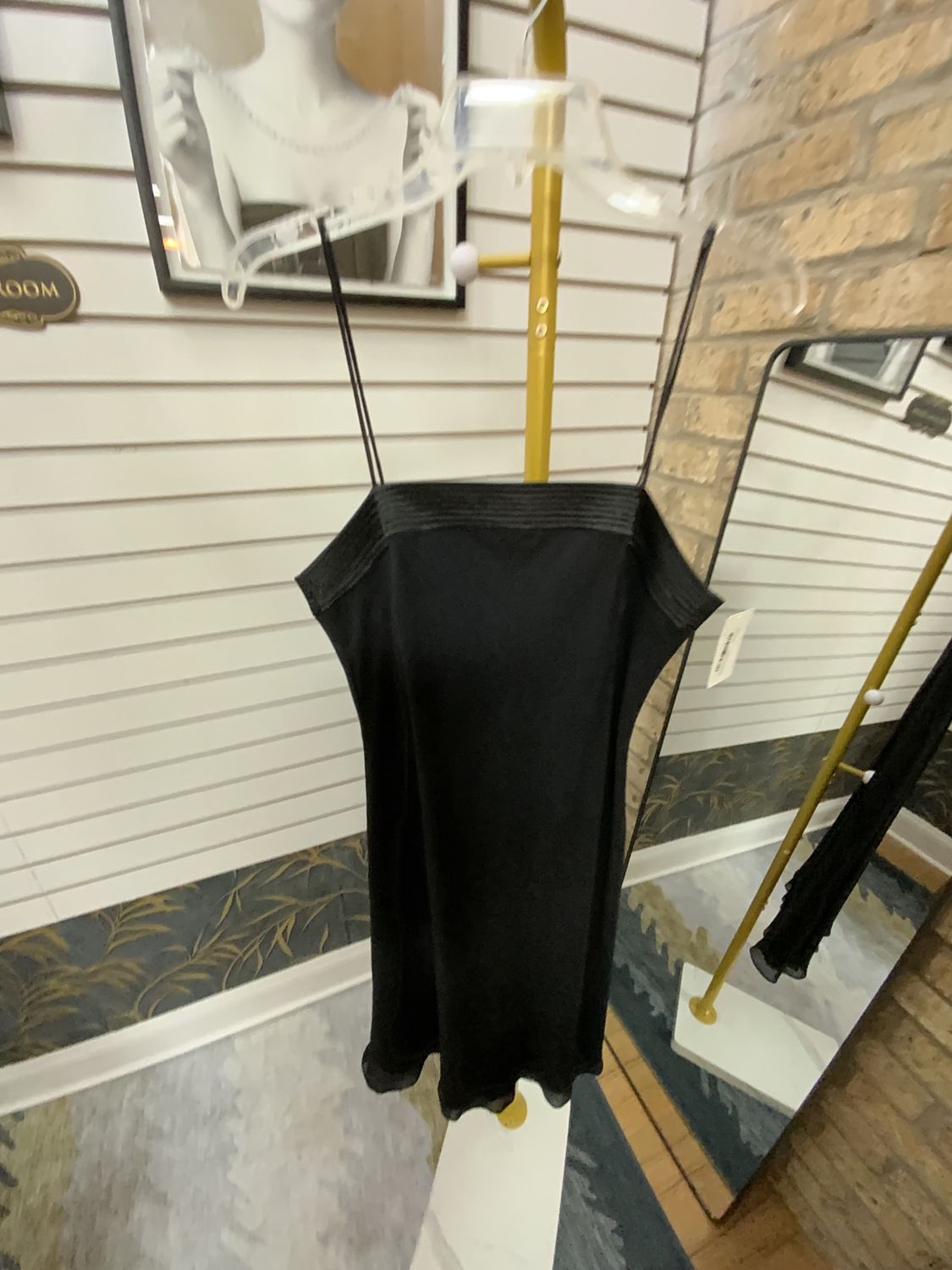 Women Black Silk Shell Dress Size 10