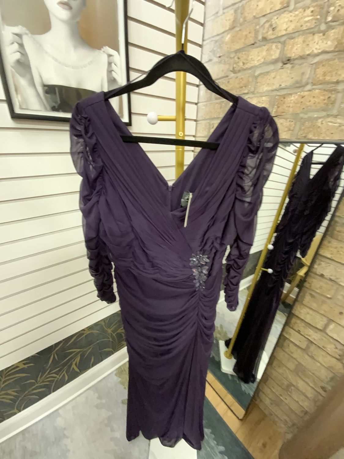 Women Purple Long Gown Size 12
