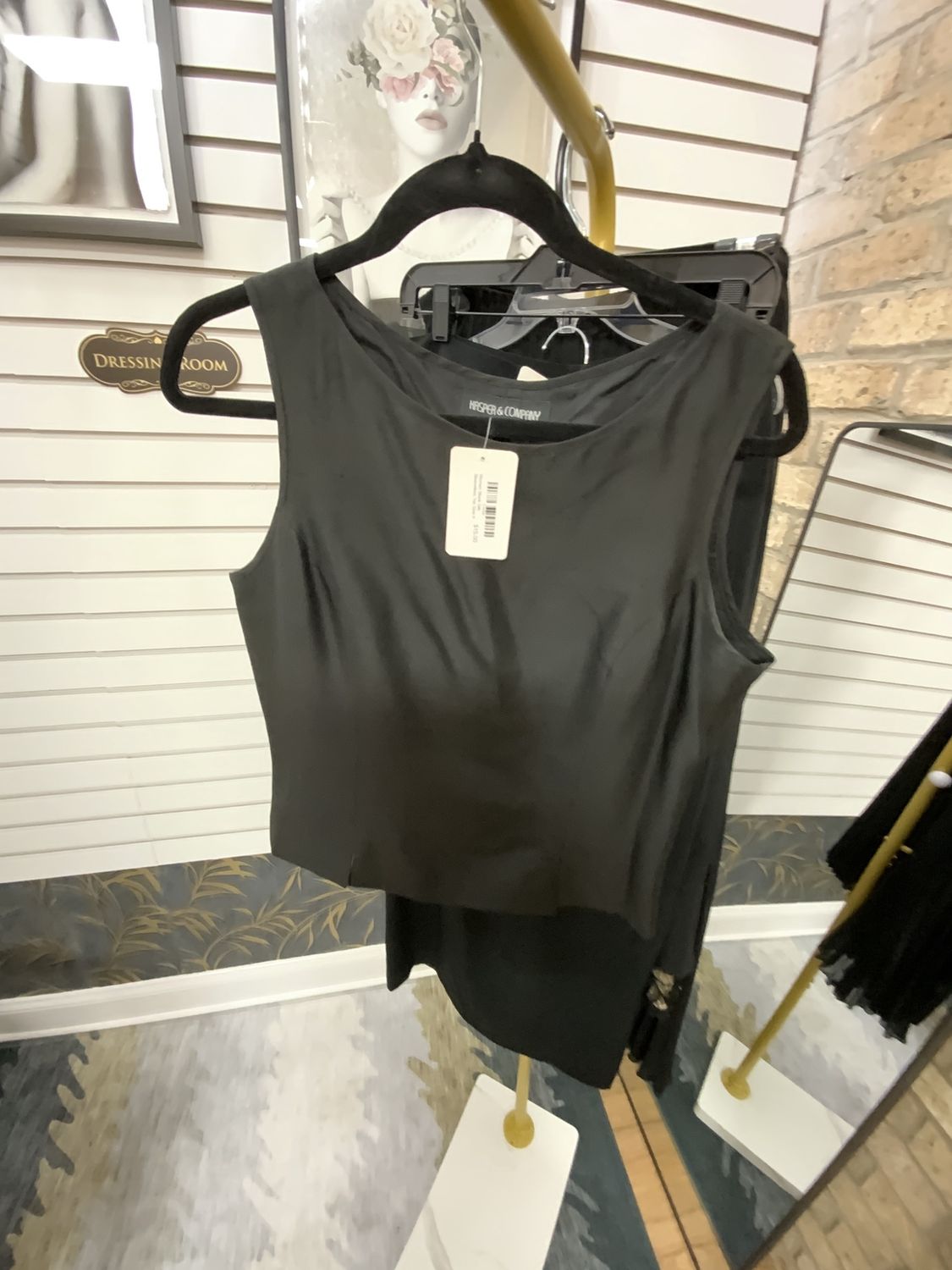 Women Black Silk Sleeveless Top Size 8