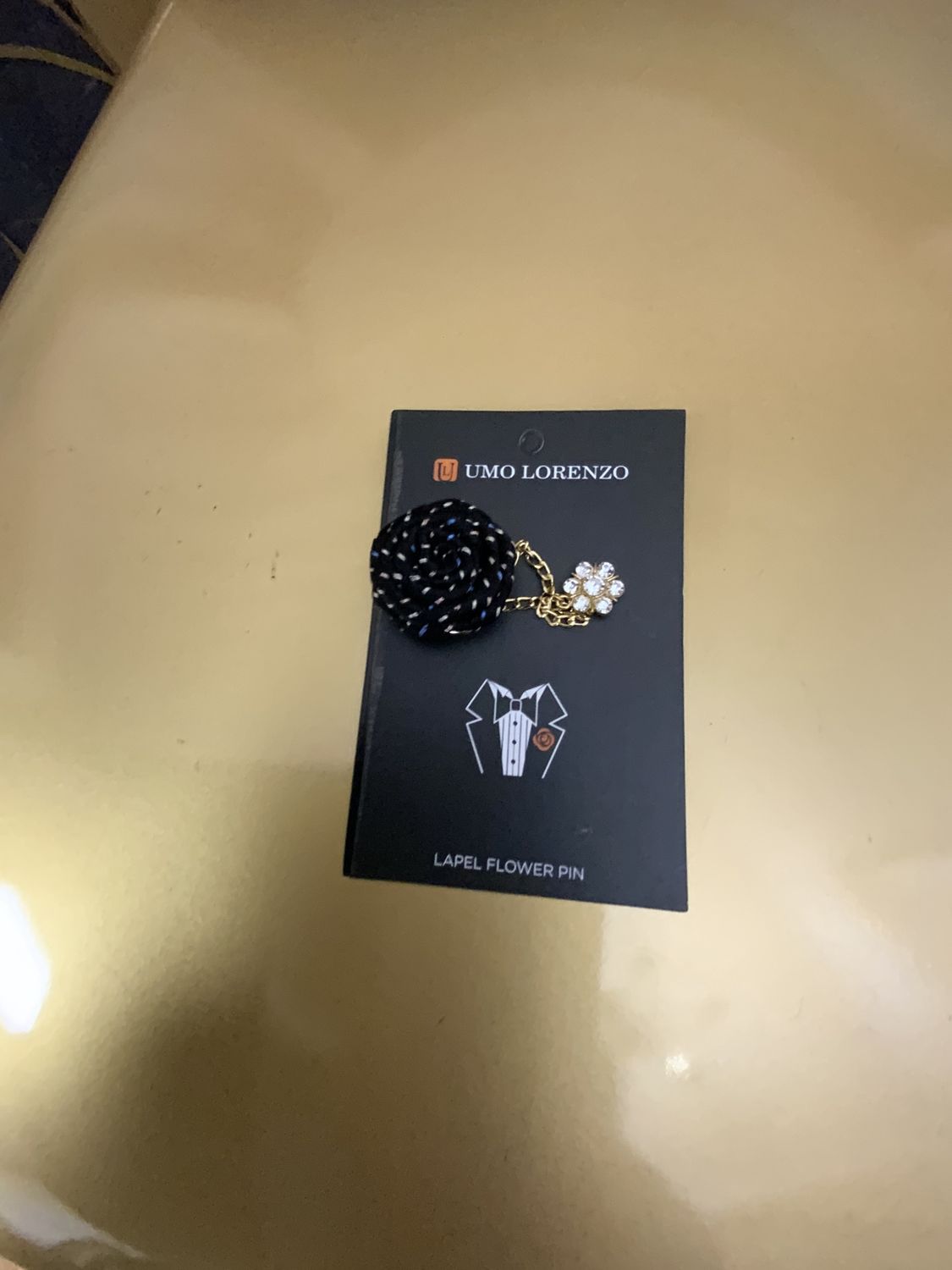 Men's Flower Boutonniere Clutch Back Lapel Pins with Chain