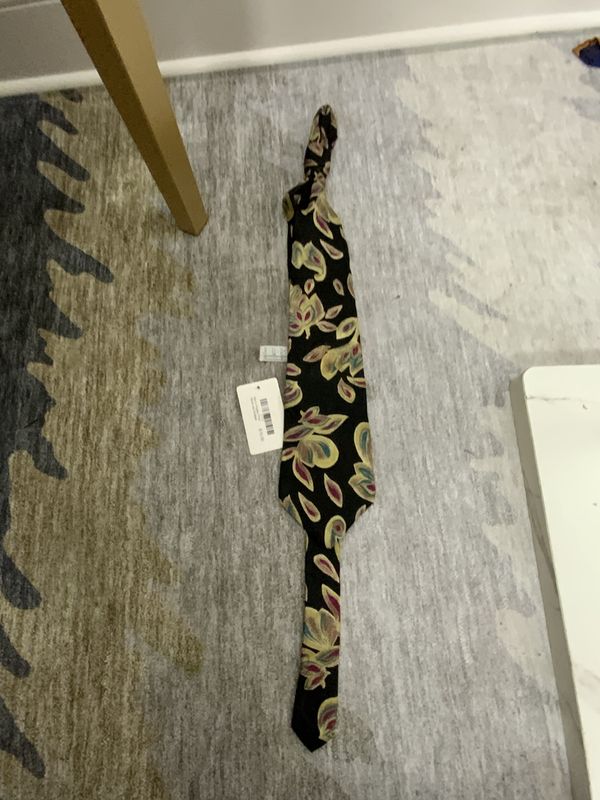 Men's Paisley Print Black and Multiple Colors Tie