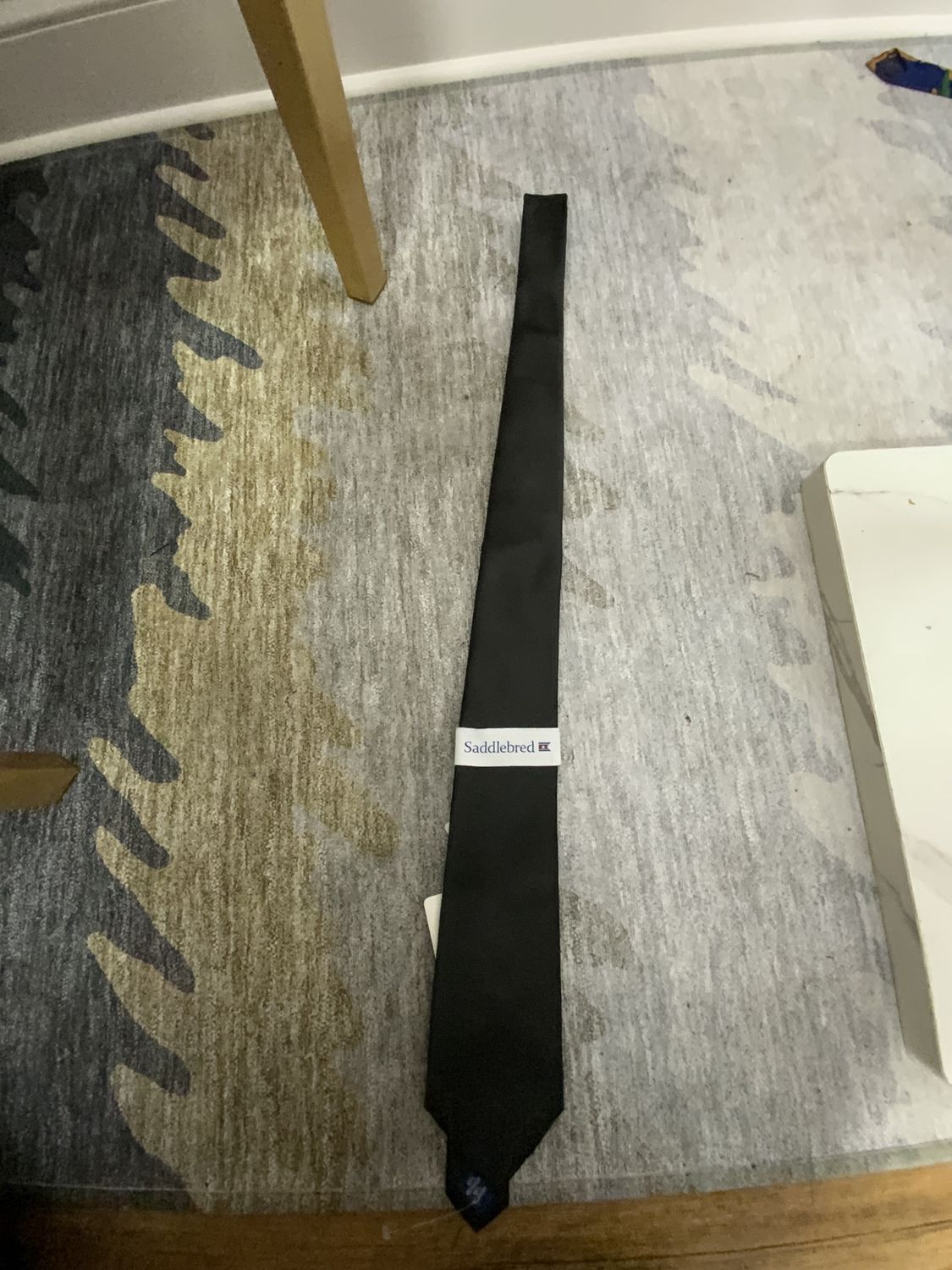 Men Black Satan Long Tie