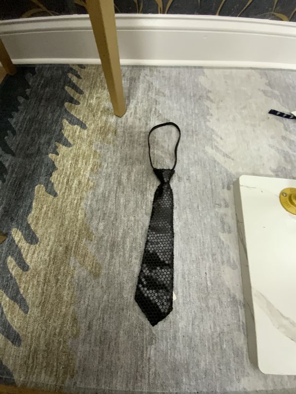 Men Sequins Short Tie