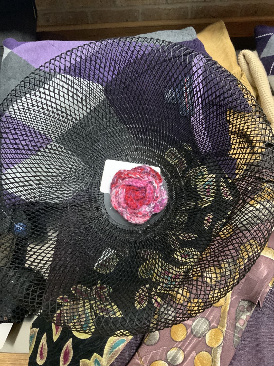 Woman Pinkish Crochet flower