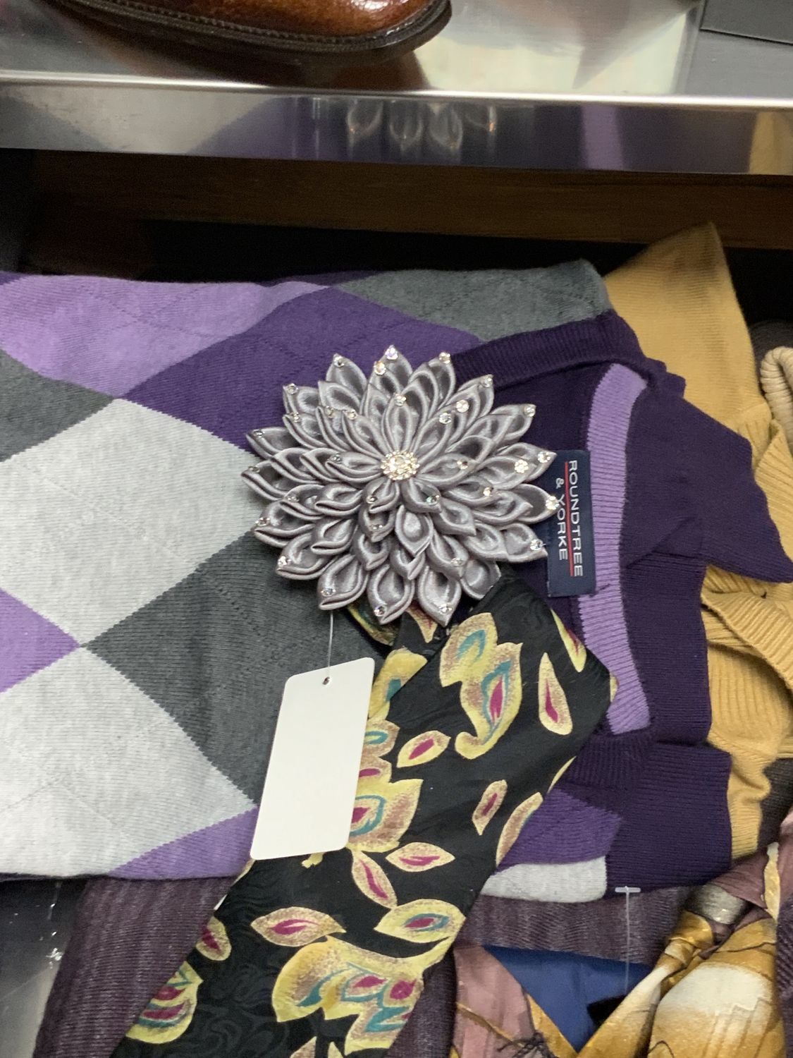 Woman Silver Gray with Clear Stone