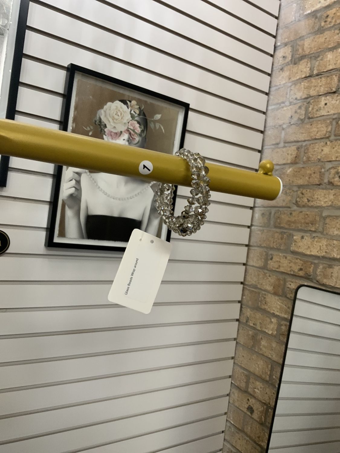 Woman Stretch Bracelet Faceted Glass Beads Wrap around